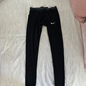 Nike pro dri-fit men’s running tights, black, size M